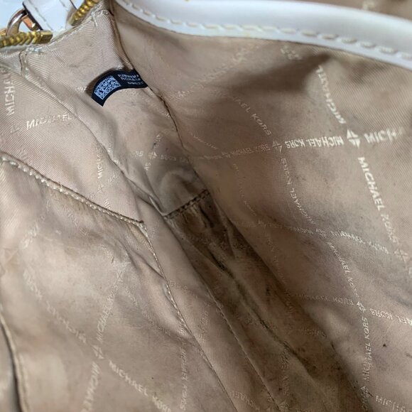 MICHAEL KORS Straw Python Capsule Small Women's Crossbody Handbag Optic White - Picture 8 of 11